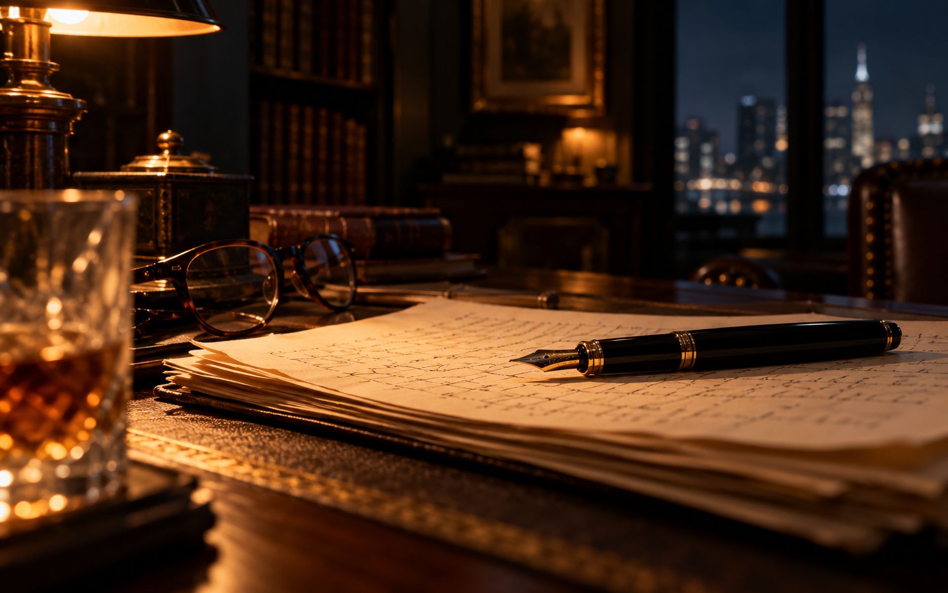 A quiet moment at the writer’s desk